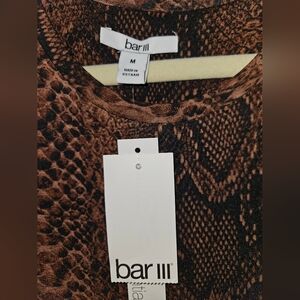 Bar III Brown and Black Snake Print Dress